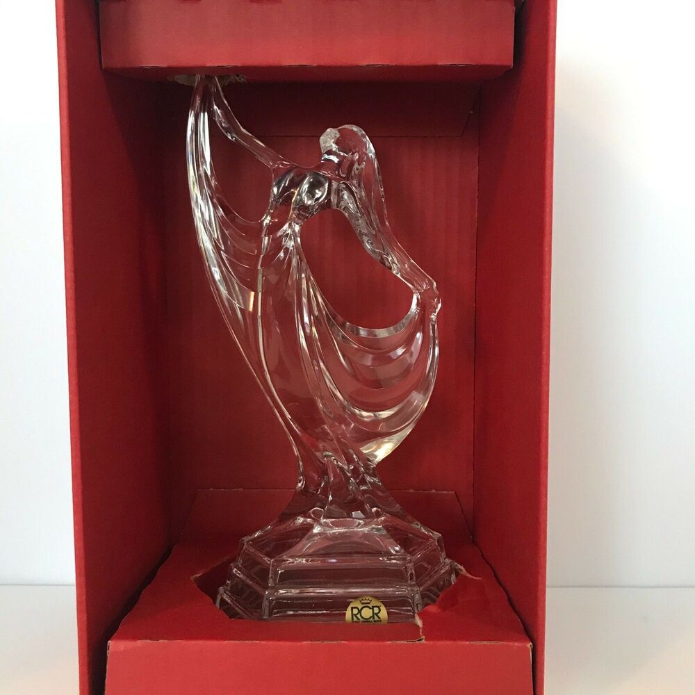 Royal Crystal Rock "Crystal & Dance" Figurine 24% Lead Crystal Italy New In Box
